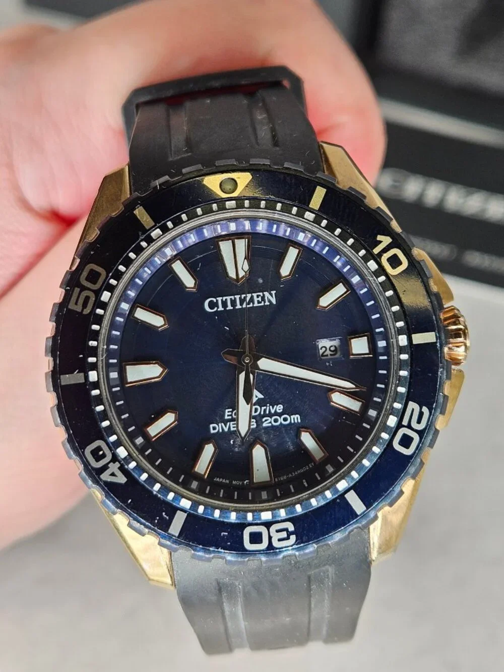 Citizen Promaster Eco Drive Diver's 200mm Solar Wristwatch Watch with Box